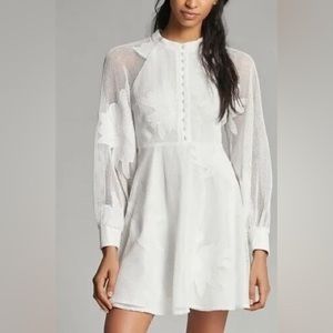 Mare Mare Anthropologie Sabine Dress - White Net Floral Lace Size XSMALL